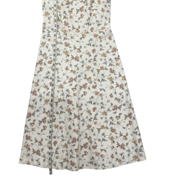 CeCe Cottagecore Midi Dress Off White Soft Floral Print NWT Women’s Size 2 - Picture 11 of 11